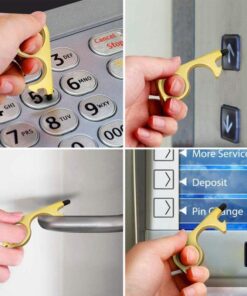 כלים לפתיחת דלתות ללא מגע עם תליון מחזיק מפתחות