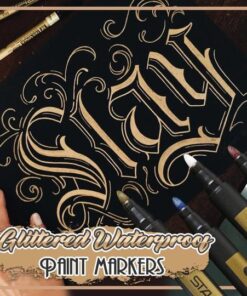 סמני צבע נוצצים עמיד למים-10 יחידות