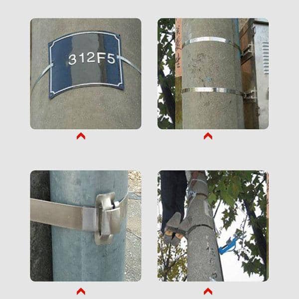 כבל נעילה רב תכליתי 100 יחידות קשרי רוכסן מתכת - Image 2