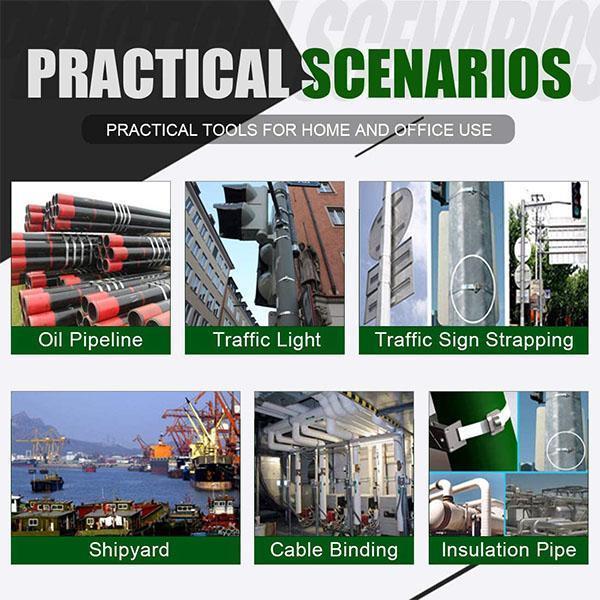 כבל נעילה רב תכליתי 100 יחידות קשרי רוכסן מתכת - Image 8