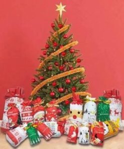 שקיות מתנה לחג המולד עם שרוך