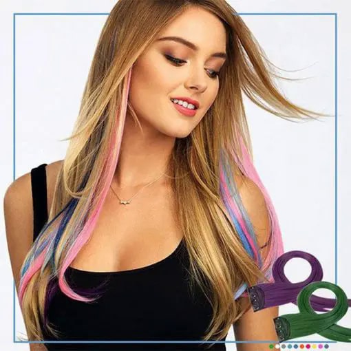 הדגשות צבעוניות של EZ Hair Clip-on