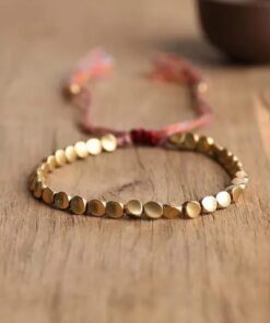 צמיד חרוזי נחושת טיבטי