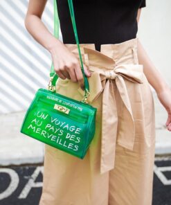 תיקי ג'לי לנשים בצבע אחיד